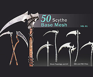 50 Scythe Base Mesh -VOL 01 (Game Ready)