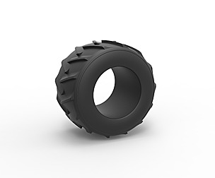 Old school pulling truck tire 2 Scale 1:25