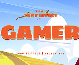 Gamer Editable Text Effect Graphic Style