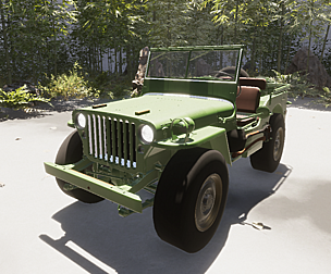 Jeep Willys MB With Engine Sounds