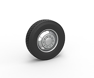 5 Hole front wheel old school truck 1:25