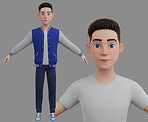 Stylized Boy 3D model