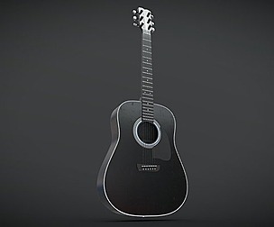 Acoustic Guitar Black