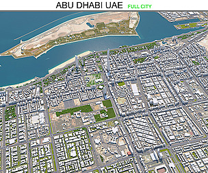 Abu Dhabi city UAE 70km 3d model