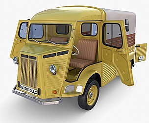 Generic 40s Van Pick Up with interior v1