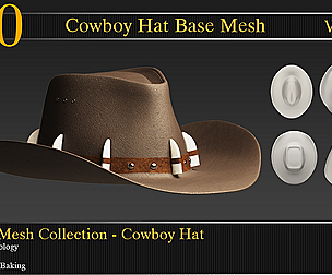 Cowboy Hat Base Mesh vol_01