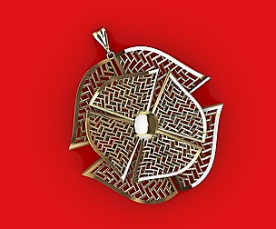 geometric jali pendant stl verified