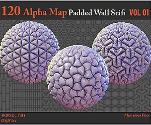 120 Alpha Maps Padded Wall SCIFI