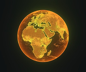 Gold Hologram Planet Earth Sci-Fi 3D Model