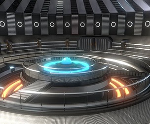 Sci-Fi Interior Scene 3D Model
