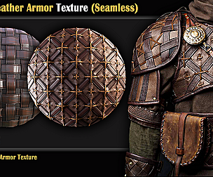 20 PBR Leather Armor Texture /Seamless (Vol 03)