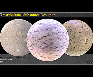 3 Marble Stone Material_Substance Designer_vol.3