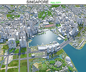 Singapore City 3D Model