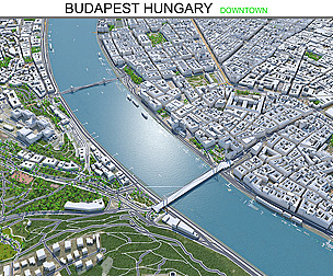 Budapest Downtown Hungary 3d model