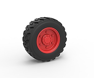 Heavy equipment wheel Scale 1:25