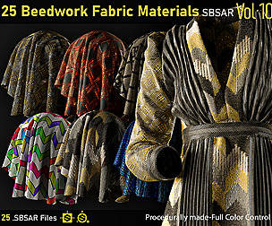 25 Beed work Fabric Materials-Vol10