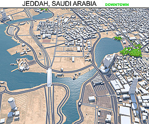 Jeddah Downtown city 3d model