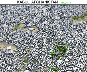 Kabul city Afghanistan 3d model
