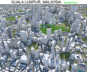 Kuala Lumpur Downtown Malaysia 3d model