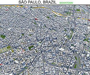 Sao Paulo Downtown city 3d model