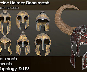 50 Warrior Helmet Base mesh Vol 03