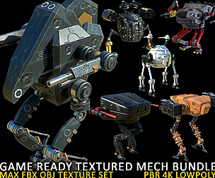 game ready textured MECH bundle