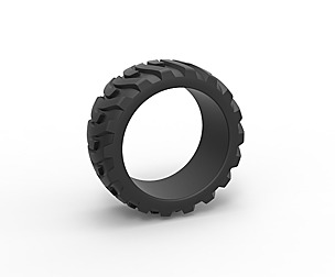 Demolition derby rear tire Scale 1:25