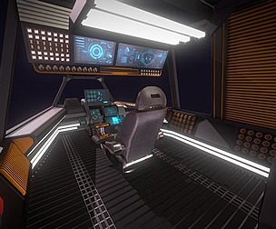 Sci-Fi Fighter Cockpit 3D Model