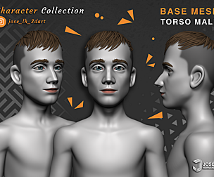 Basemesh - Stylized Male Head
