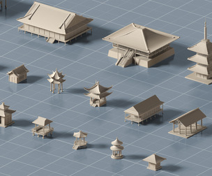 Japanese Building Basemesh