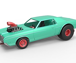 Pulling truck 2wd with Car shell 1:25