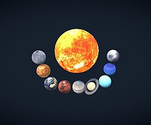 Photorealistic Solar System 3D Model