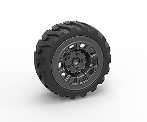 Demolition derby rear wheel 2 Scale 1:25