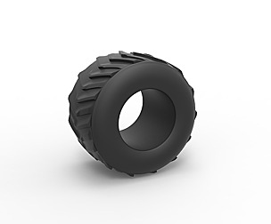 Pulling truck tire 2 Scale 1:25
