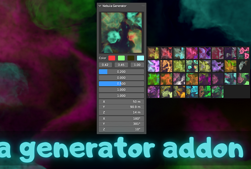 Nebula Generator Blender Addon