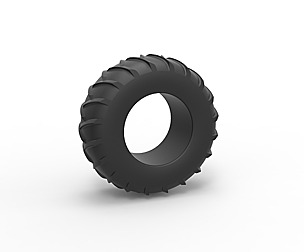 Old school pulling tractor rear tire 1:25