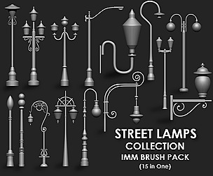 Street Lamps Collection IMM Brush Pack 15 in One