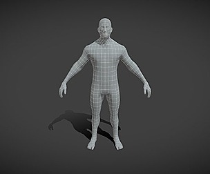 Male Body Base Mesh 3D Model