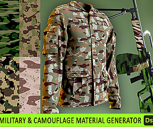 military and Camouflage material generator