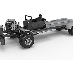Pulling truck 4wd naked Scale 1:25
