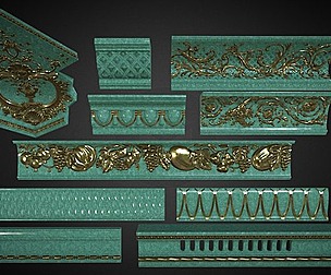 Middle Poly Cornices-Collection 2 - 10 pieces