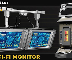 10 SCI-FI MONITOR HARDSURFACE
