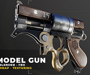 GUN 3DMODELING AND TEXTURE