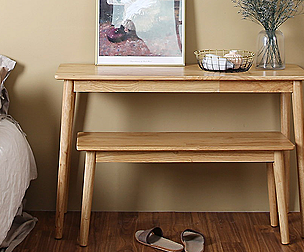 TimberH wood console & bench chair