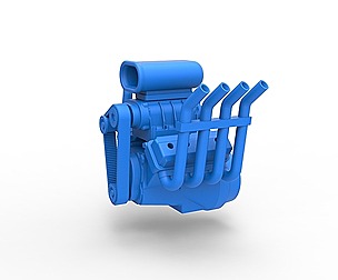Engine V8 for Hot rod Scale 1:25