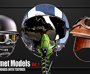 20 Helmet Models with Textures (ready for Game)
