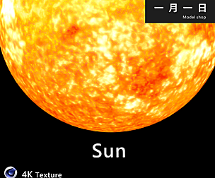 Realistic planet sun
