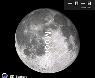 Realistic planet moon