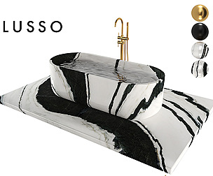 Panda Marble Designo Bathtub by Lusso stone