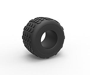 Monster Jam tire 2 Scale 1:25